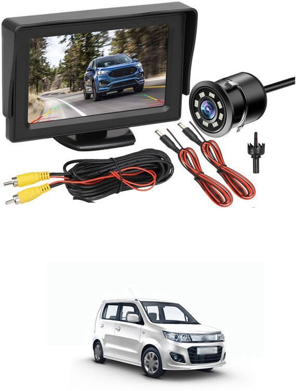 PRTEK CAMERA_35 Universal Car Rear View Camera with 4.3 inch Monitor Car Rear View Reverse sg147 Parking Sensor(Ultrasonic Systems)
