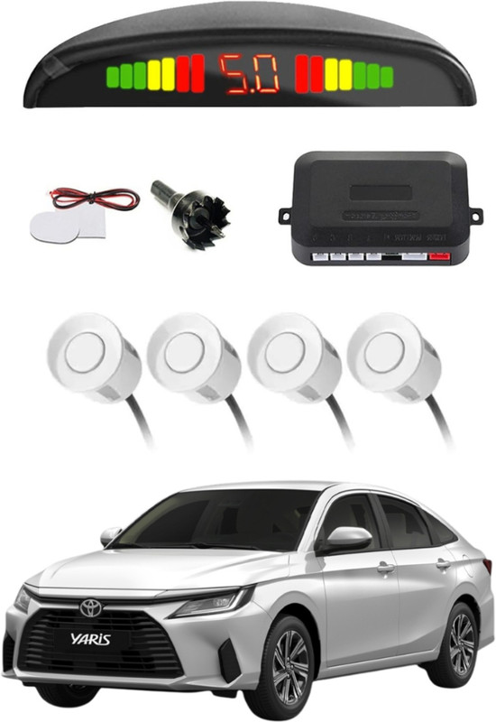 DriveXpert Parking Sensor Car White D165 Car Safety System White Color Parking Sensor Parking Sensor(Ultrasonic Systems)