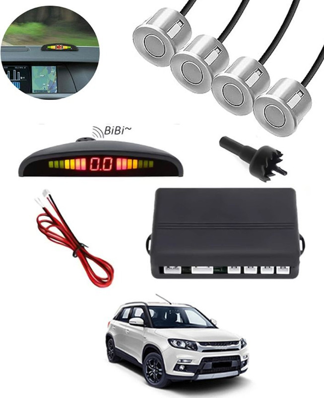 AuTO ADDiCT Universal 4 Silver Reverse Parking Sensor-AN102 Universal 4 Silver Reverse Parking Sensor-AN102 Parking Sensor(Ultrasonic Systems)