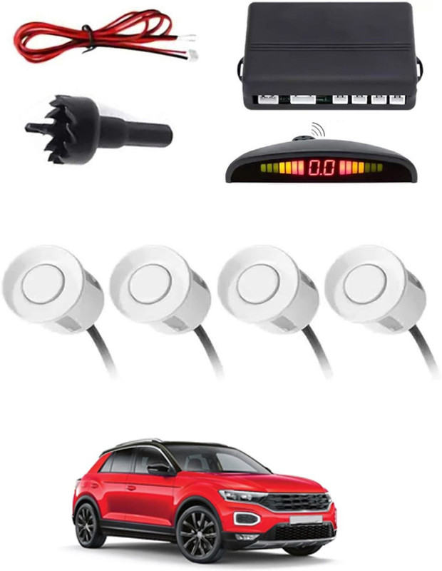 Carbazzar Universal 4 White Reverse Parking Sensor-AF25B372 Universal 4 White Reverse Parking Sensor-AF25B372 Parking Sensor(Ultrasonic Systems)