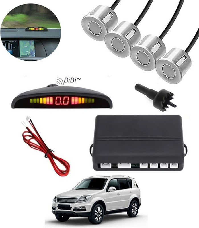 motobridge Universal 4 Silver Reverse Parking Sensor-AF25N840 Universal 4 Silver Reverse Parking Sensor-AF25N840 Parking Sensor(Ultrasonic Systems)
