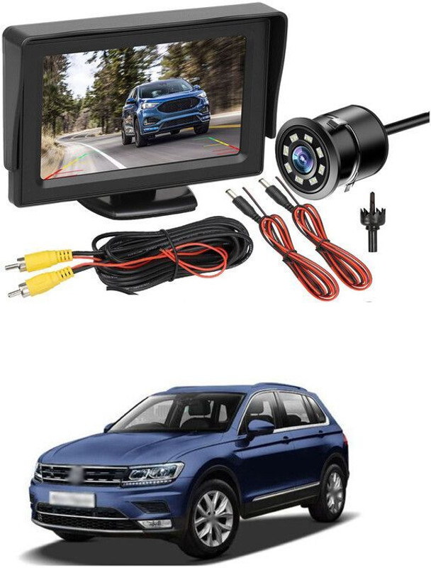 PRTEK CAMERA_168 Universal Car Rear View Camera with 4.3 inch Monitor Car Rear View Reverse sg257 Parking Sensor(Ultrasonic Systems)