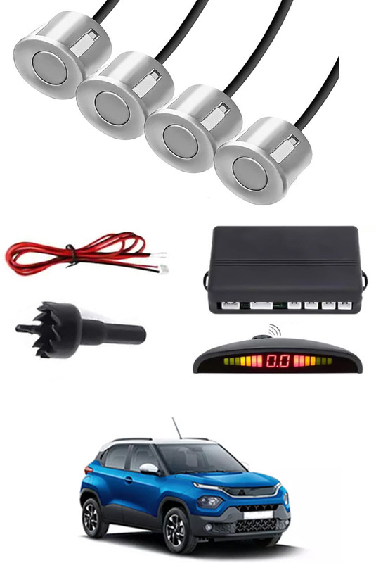 AYW Universal 4 Silver Reverse Parking Sensor With LED Display For Cars-210 4Silver Parking Sensor With LED Display Increased Safety For Car-210 Parking Sensor(Ultrasonic Systems)
