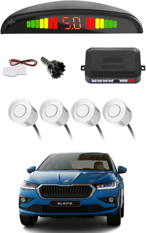 DriveXpert Parking Sensor Car White A78 Car Safety System White Color Parking Sensor Parking Sensor(Ultrasonic Systems)