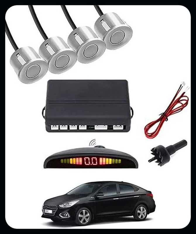 motobridge Car Premium 4 Silver Reverse Parking Sensor-AP25N639 Car Premium 4 Silver Reverse Parking Sensor-AP25N639 Parking Sensor(Ultrasonic Systems)