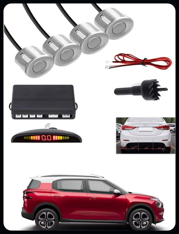motobridge Car Premium 4 Silver Reverse Parking Sensor-AP25A775 Car Premium 4 Silver Reverse Parking Sensor-AP25A775 Parking Sensor(Ultrasonic Systems)