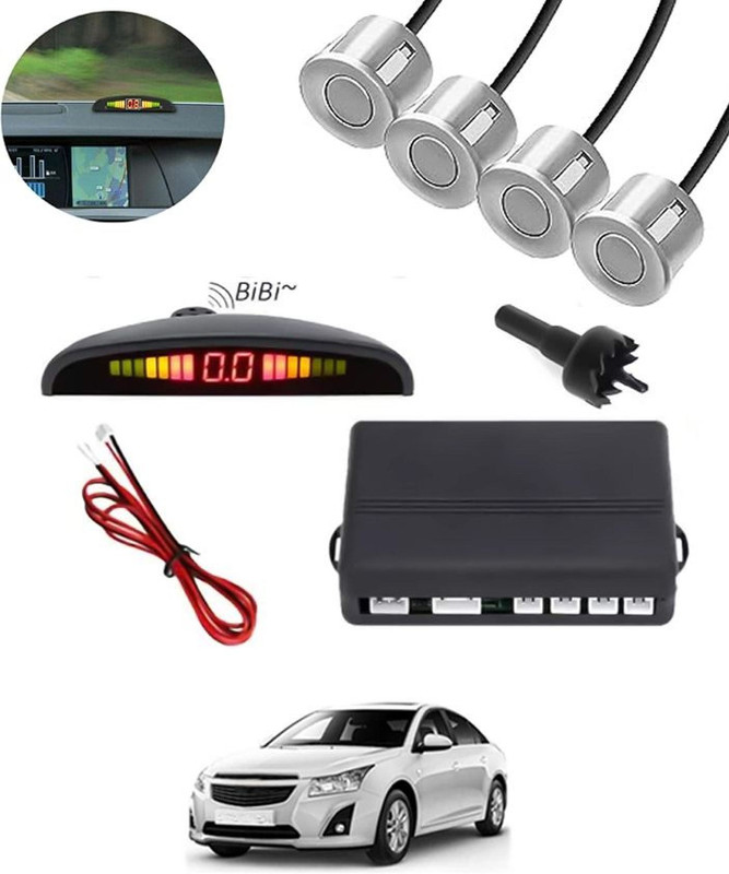 SBSTORE Universal 4 Silver Reverse Parking Sensor-AF25A666 Universal 4 Silver Reverse Parking Sensor-AF25A666 Parking Sensor(Ultrasonic Systems)