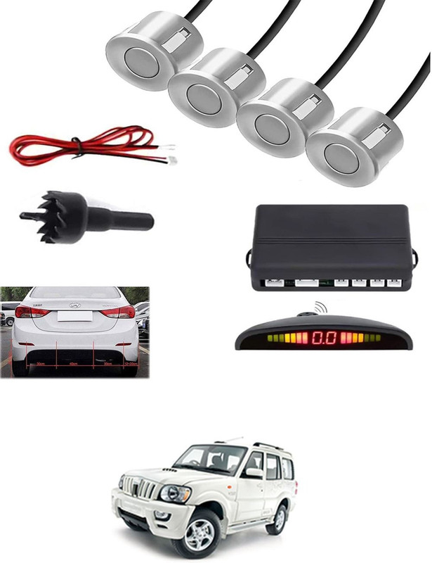 Aarsh STORE Universal 4 Silver Reverse Parking Sensor-AF25N991 Universal 4 Silver Reverse Parking Sensor-AF25N991 Parking Sensor(Ultrasonic Systems)