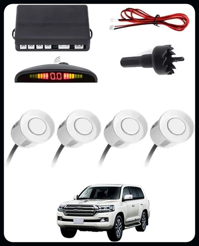 SBSTORE Car Premium 4 White Reverse Parking Sensor-AP25A634 Car Premium 4 White Reverse Parking Sensor-AP25A634 Parking Sensor(Ultrasonic Systems)
