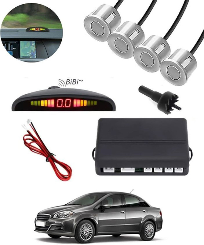 carbazar NEW Universal 4 Silver Reverse Parking Sensor-AF25A518 NEW Universal 4 Silver Reverse Parking Sensor-AF25A518 Parking Sensor(Ultrasonic Systems)