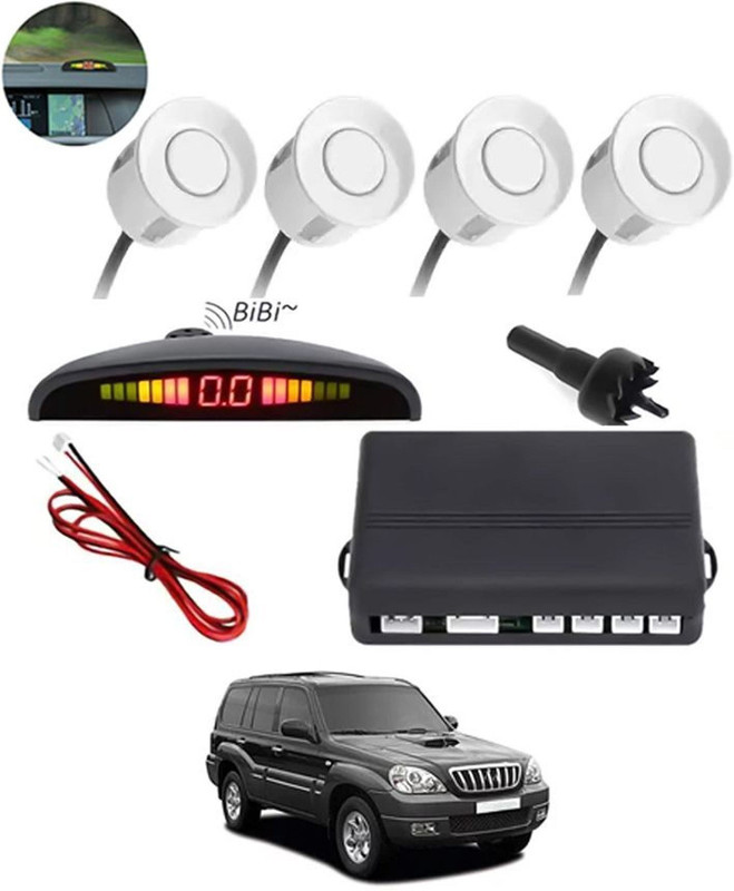 Moto Multi Universal 4 Silver Reverse Parking Sensor-A963 NEW Universal 4 White Reverse Parking Sensor-AF25A480 Parking Sensor(Ultrasonic Systems)
