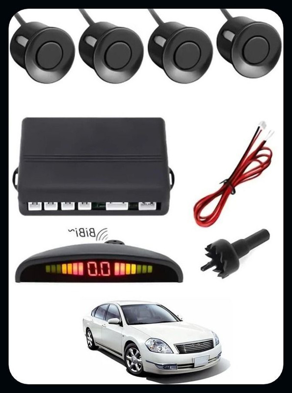 Dcentstore Car Premium 4 Black Reverse Parking Sensor-AP25B239 Car Premium 4 Black Reverse Parking Sensor-AP25B239 Parking Sensor(Ultrasonic Systems)