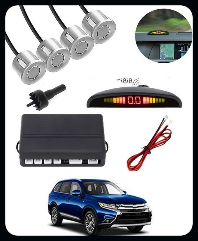 Tcstore Car Premium 4 Silver Reverse Parking Sensor-AP25A34 Car Premium 4 Silver Reverse Parking Sensor-AP25A34 Parking Sensor(Ultrasonic Systems)