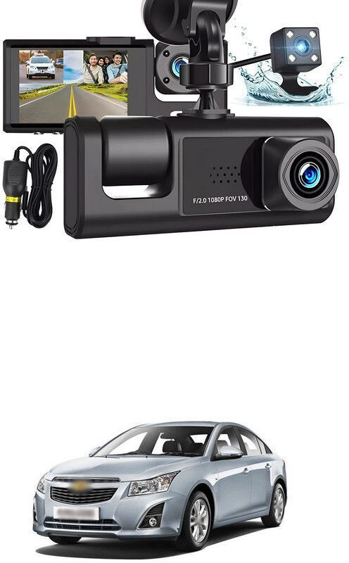 GONAMA Universal Dash Cam 3 Channel Front and Rear Inside Dash Camera for Cars SG16 Universal Dash Cam 3 Channel Front and Rear Inside Dash Camera for Cars SG16 Parking Sensor(Ultrasonic Systems)