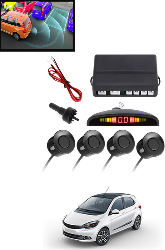 MATIES Universal Black 4pcs Reverse Parking Safety Sensor For Car-269 Black Waterproof Parking Sesnor With Led Display For Vehicle -269 Parking Sensor(Ultrasonic Systems)