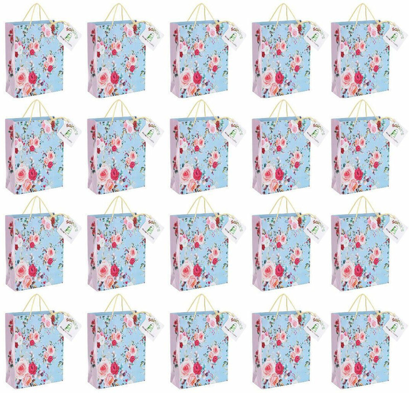 Sainik's Printed Party Bag(Blue, Pack of 20)
