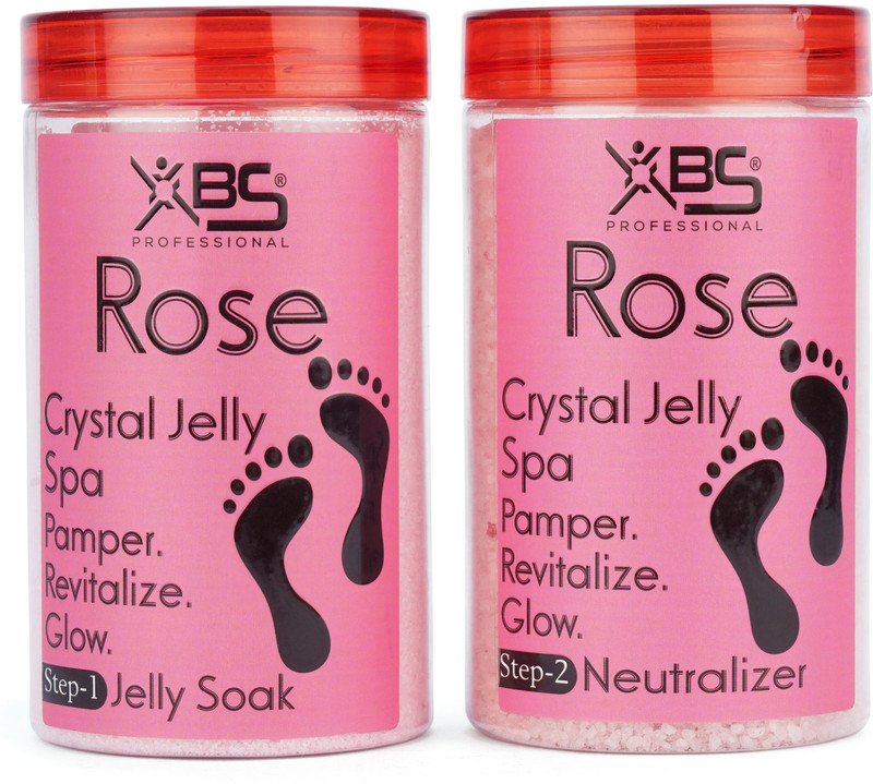 Xbs Rose Crystal Jelly Spa Pamper Revitalize Glow Jelly Soak Neutralizer Red(550 ml, Set of 2)