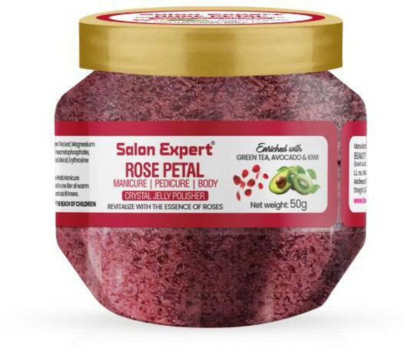 Salonexpert Rose Petal Crystal Jelly Body Polisher for Women,(50 g, Set of 1)
