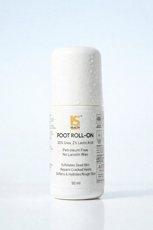 HSHEALTHSTORE Foot Roll-On | 20% Urea + 2% Lactic Acid | Repairs Cracked Heels & Hydrates(50 ml, Set of 1)