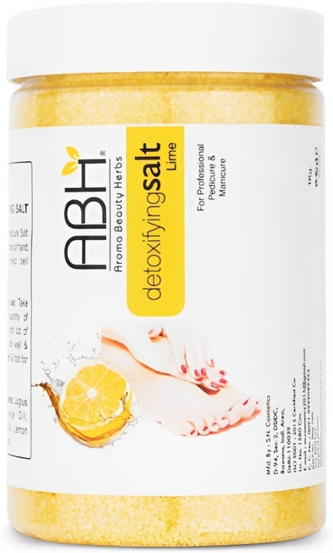 ABH Lime Detoxifying Salt 1KG Purifying Refreshing Salt Soak Hand Feet Softens Skin(1000 ml, Set of 1)