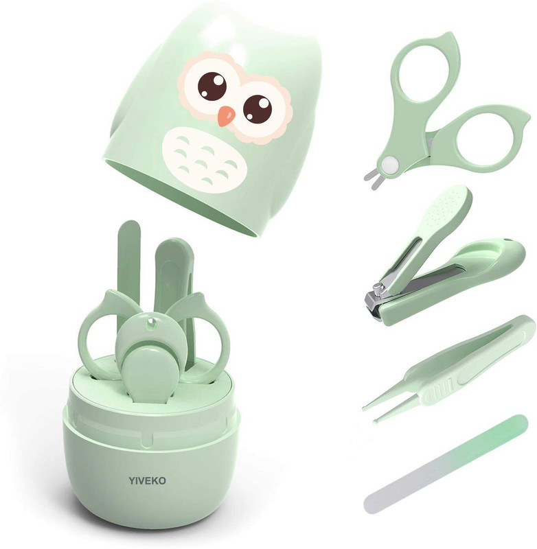 JIRNDAL 4-in-1 Baby Nail Care Set with Cute Case,