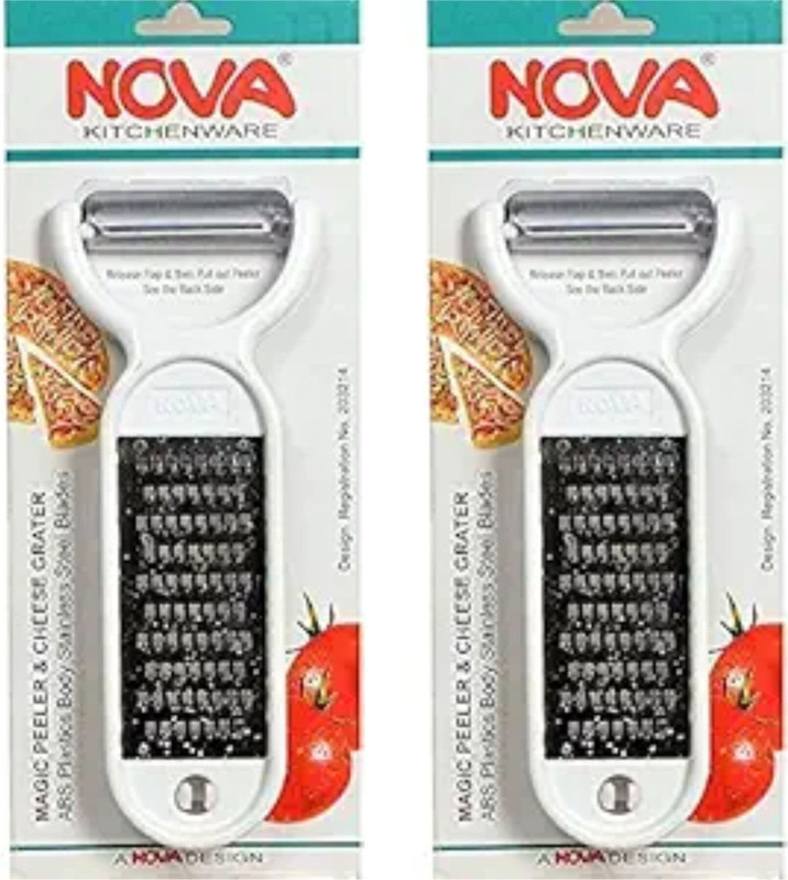 A S Enterprises NOVA Y Shaped 2in1 Vegetables &Fruit Peelers with Cheese Grater Kitchen Tool Set Y Shaped Peeler(White)