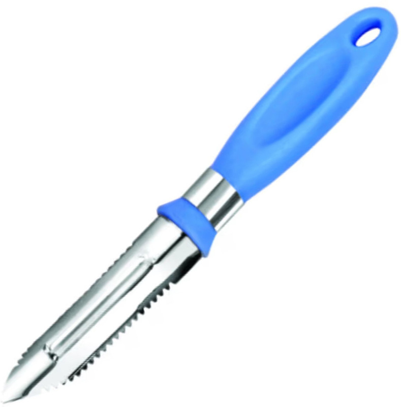 Homaura Stainless Steel peeler with Soft grip for fruits and vegetables Straight Peeler(Blue, Red)