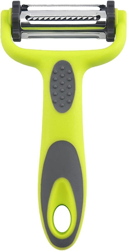 QCEN 3-in-1 Ultra Sharp Vegetable Peeler Stainless Steel Multifunction Ergonomic Y Shaped Peeler(Multicolor)