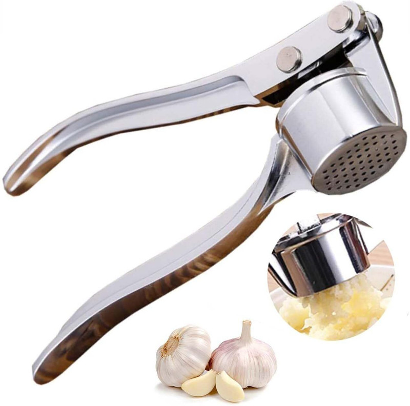 Snehshyam Heavy Duty Stainless Steel Garlic Press Crusher with Comfortable Grip NA Peeler(Steel)