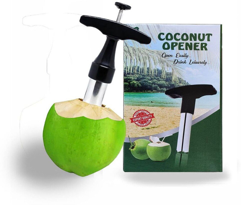 AASHVI ENTERPRISES Coconut Opener Tool for Tender Coconut | Stainless Steel Coconut Punch Opener Straight Peeler(Steel)