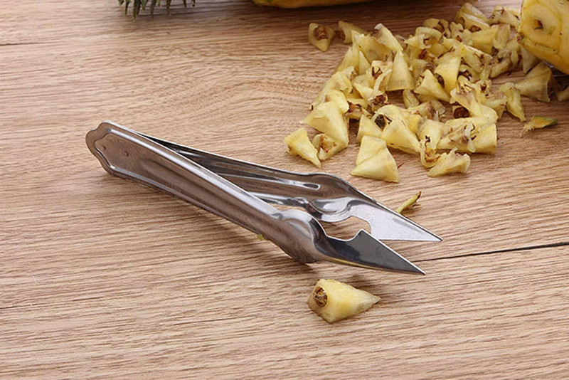 Top Trick 1PCs Stainless Steel Pineapple Eye Remover Tool - Eye Peeler, Practical Seed elerRemover Straight Peeler(Silver)