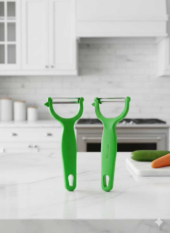 SNOKE SNOKE® Y Peeler ,Peeler cutter ,peeler for vegetables pack of 1 Silver color Y Shaped Peeler(Green Pack of 2)