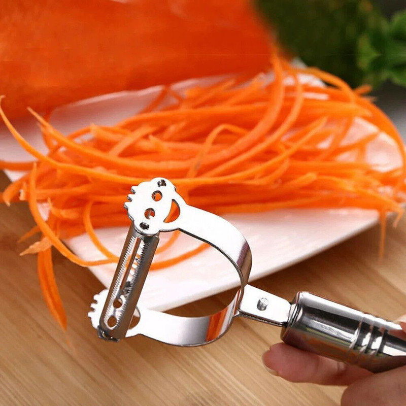 SARTHU 2-in-1 Stainless Steel Vegetable Peeler | Multi-Functional Fruit & Veggie Slicer Y Shaped Peeler(Silver)