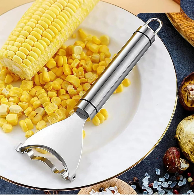 vhbie Stainless Steel Corn Peeler Y Shaped Peeler(Steel)