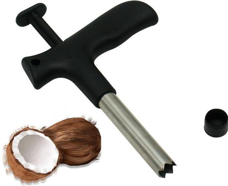 NILORO Coconut Hole Cutter Peeler Strong ABS Handle Rust Resistant Kitchen Tool Set(Black, Peeler)