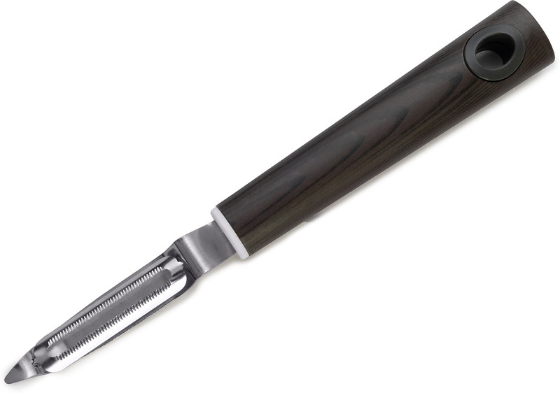 Professional Empire Exx Peeler with Serrated Edge and Ergonomic Black Handle Straight Peeler(Steel)