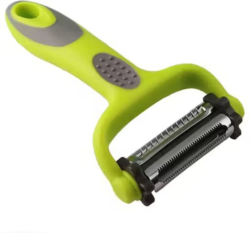 Raxit E-Mart 3-in-1 Vegetable Peeler with Stainless Steel Blade | Multi Kitchen Tool Y Shaped Peeler(Green)