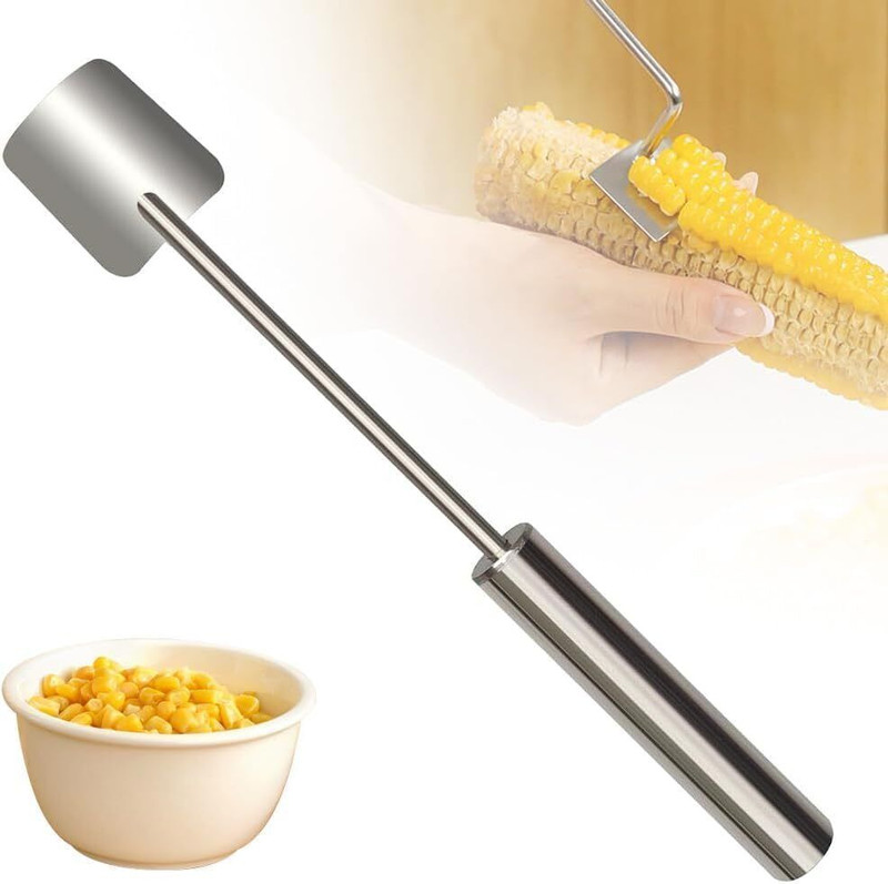 MIRAIGAI Corn Peeler Straight Peeler(Silver)