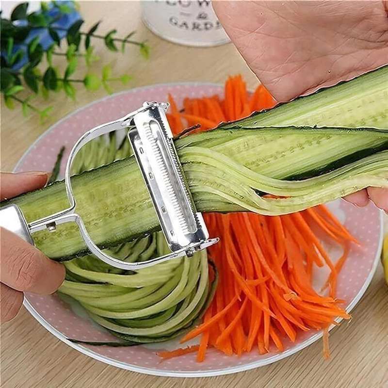 ZIVON ENTERPRISE 2 in 1 Vegetable and Fruit Peeler Y Shaped Peeler(Silver)