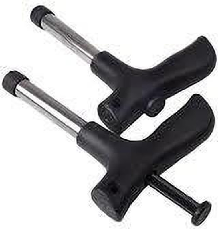 Divviks Tender Coconut Opener Stainless Steel Drill with Cleaner Pack of 2 Straight Peeler(Black Pack of 2)