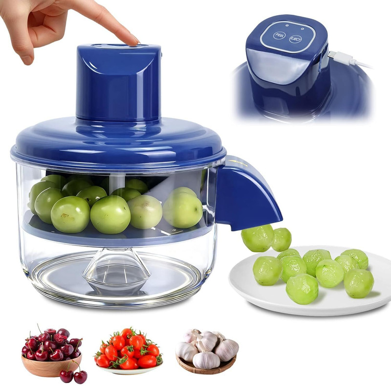 RISINGWINGS AutoPeel Mini Electric Peeler Straight Peeler(Blue)