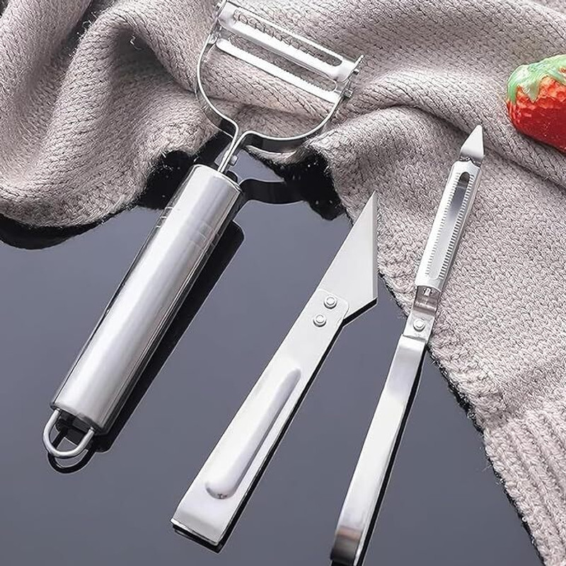 draval y shaped straight steel peeler set Straight, Y Shaped Peeler Set(Steel)