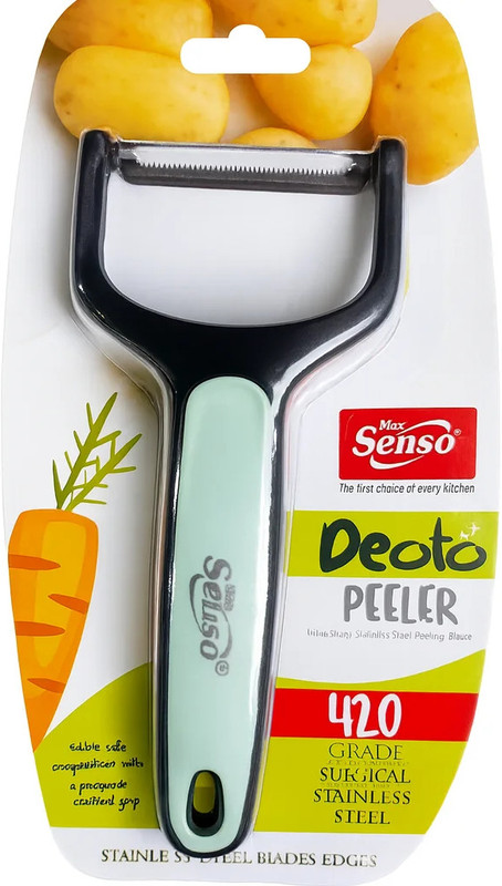 Max Senso Deoto Vegetable Peeler with 420 Grade Surgical Blade Y Shaped Peeler(Green)