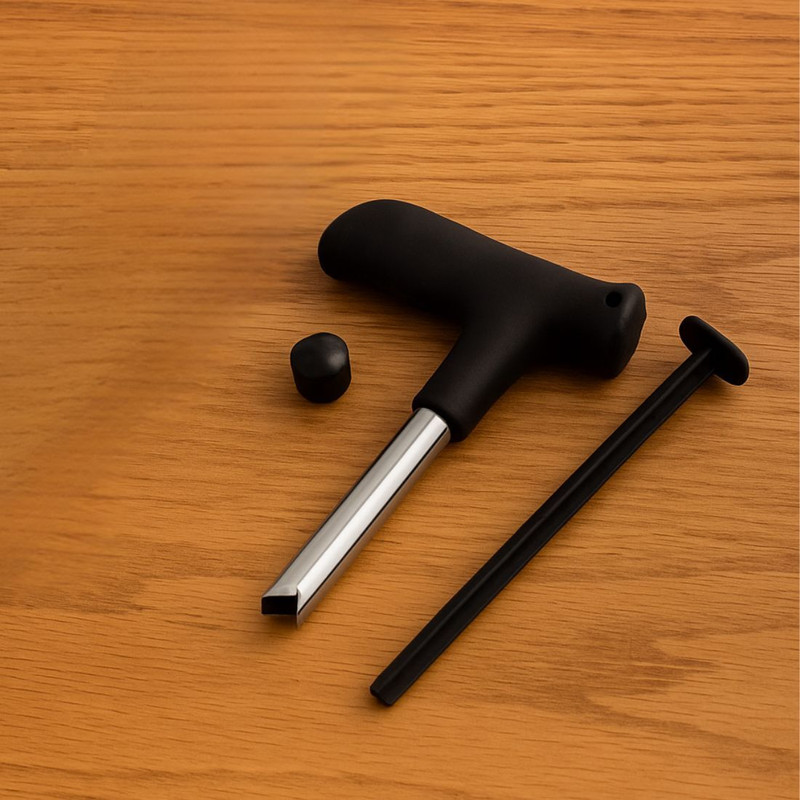 Baskety Sharp Blade Coconut Hole Punch & Opener Tool Straight Peeler(Black)