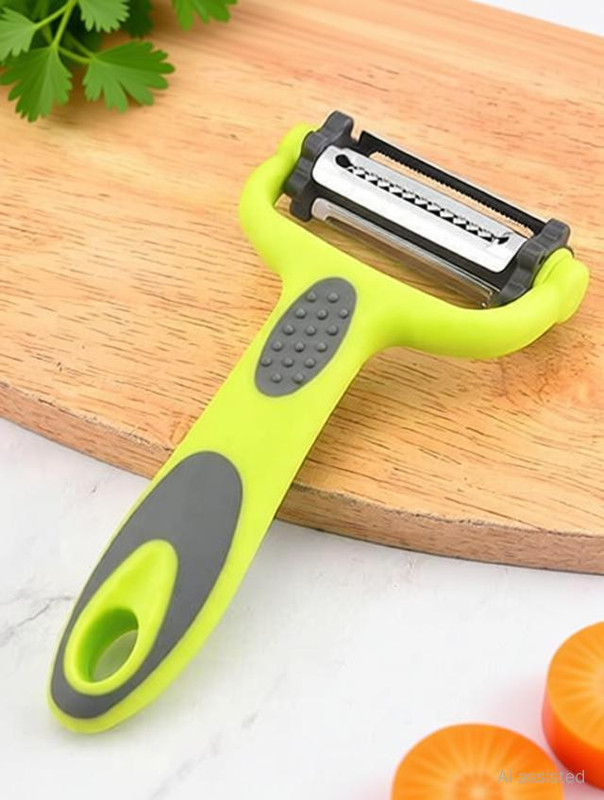 vyapt 3in1 Swivel Head Rotating Vegetable & Fruit Peeler with Sharp Steel Blades Y Shaped Peeler(Multicolor)