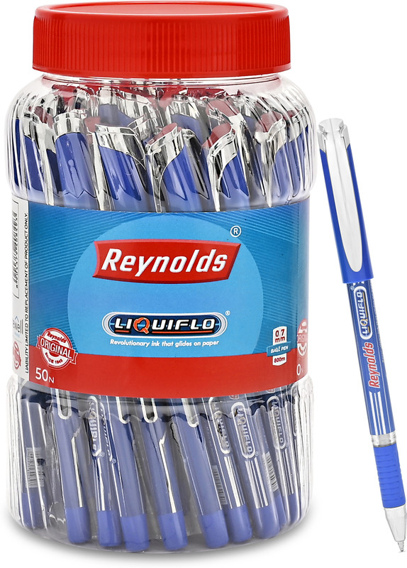 Reynolds Liquiflo Ball Pen(Pack of 50, Ink Color - Blue)