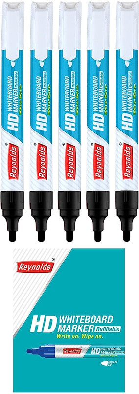 Reynolds HD WM Marker Ink(Pack of 5, Ink Color - Black)