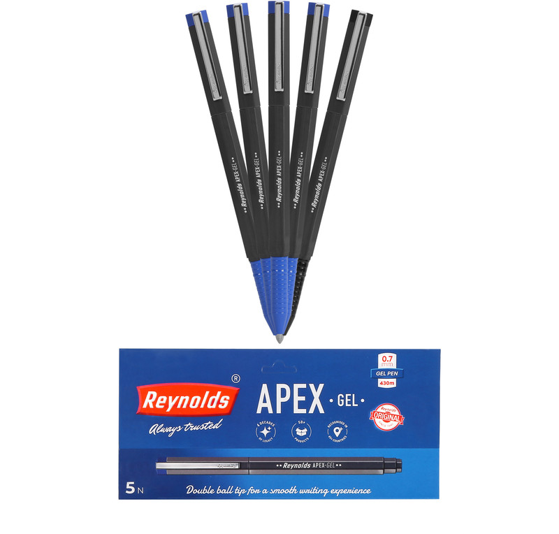 Reynolds Apex Gel Pen(Pack of 5, Ink Color - Multicolor)