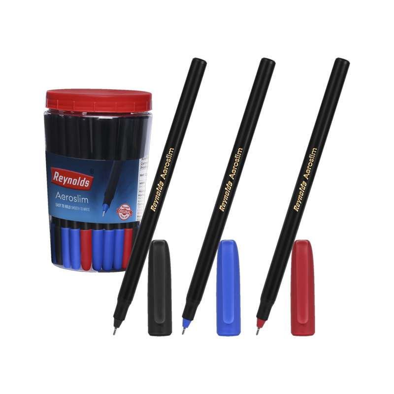 Reynolds Aeroslim Ball Pen(Pack of 70, Ink Color - Blue, Black, Red)