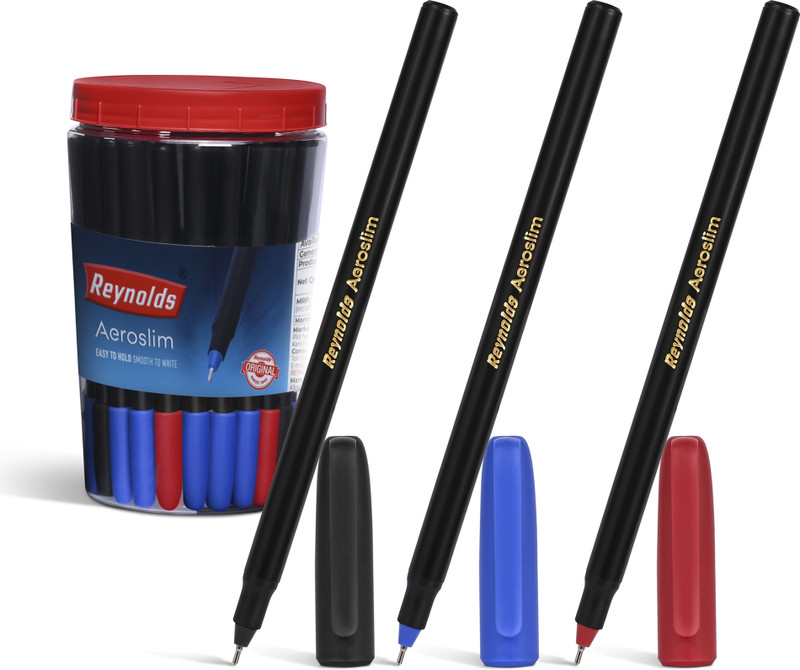 Reynolds Aeroslim Ball Pen(Pack of 70, Ink Color - Blue, Black, Red)